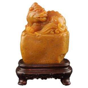 田黄石古兽貔貅手把玩摆件家居书房装饰文玩收藏装饰送礼精品直销