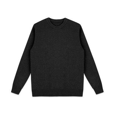 秋冬黑色圆领韩版修身打底毛衣