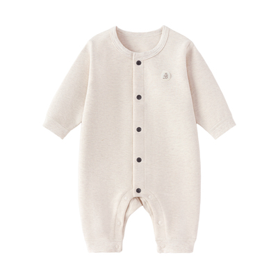 babylove婴儿连体衣秋冬季居家弹力哈衣爬服休闲宝宝衣服打底睡衣