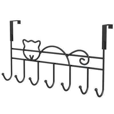 免打孔门后挂衣架挂钩置物架厨房门上壁挂无痕衣帽钩卧室承重玄关