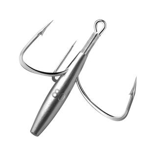 锚钩三爪钩有倒刺防挂底三锚钩带铅坠挂鱼钩刷鱼钩划鱼钩圆尖矛钩