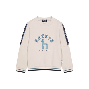 hazzys哈吉斯童装男童卫衣秋新舒适百搭套头上衣