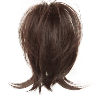 微卷翘发尾高颅顶抓夹短马尾假发千金感超轻蓬松增发量喷泉假辫子