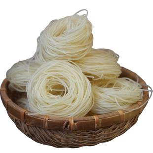 湖南衡阳耒阳新市米粉纯大米圆团晾晒自制手工圈汤粉早餐米线散装