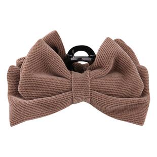 加大号盘发抓夹头顶发夹布艺大蝴蝶结夹子红色发卡韩国发饰黑发抓