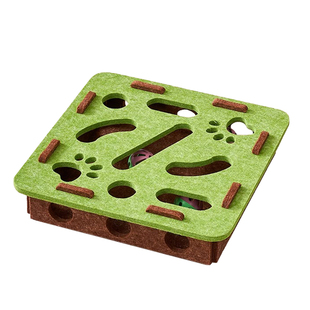 猫玩具自嗨解闷神器小猫宠物猫咪丰容益智迷宫掏洞盒子逗猫铃铛球