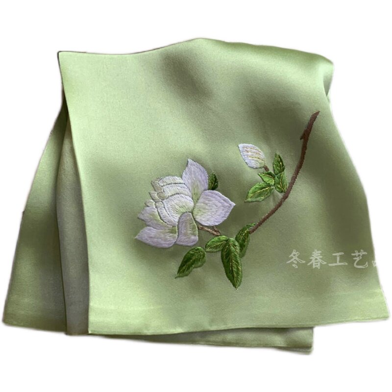 苏州双层真丝绣花商务礼品手帕