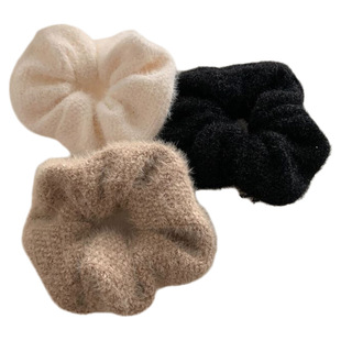 秋冬毛绒大肠发圈简约气质扎头发绳女生高级感头绳韩系低马尾发饰