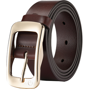 金利来女士时尚百搭真皮皮带潮2026新款小众针扣牛皮腰带轻奢优雅