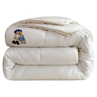 TeenieWeenie小熊绣花澳洲羊毛被100纯羊毛冬被春秋被芯加厚被子