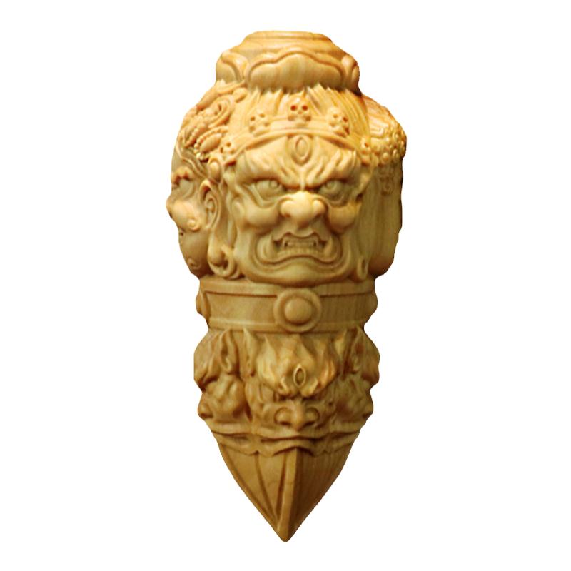 黄杨木雕金刚降魔杵手把件挂件
