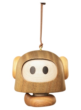 原上城原创设计实木十二生肖蛇思思可爱治愈礼品创意桌面摆件