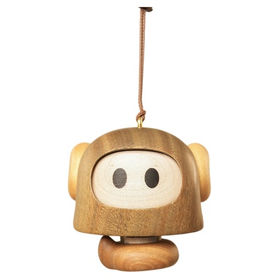 原上城原创设计实木十二生肖蛇思思可爱治愈礼品创意桌面摆件