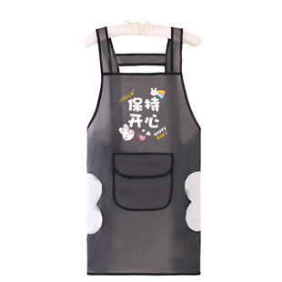透明TPU围裙防水防油厨房家用工作服女做饭餐饮水产专用围腰软皮