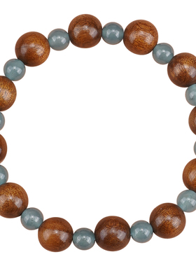 合慕天然金丝楠木佛珠手串女款