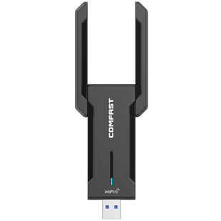 【顺丰速达】COMFAST USB高速无线网卡台式机wifi6接收发射器笔记本电脑主机1300M千兆5G双频免驱动外置网络