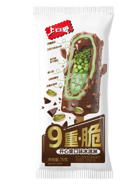 五丰上口爱9重脆开心果味冰淇淋