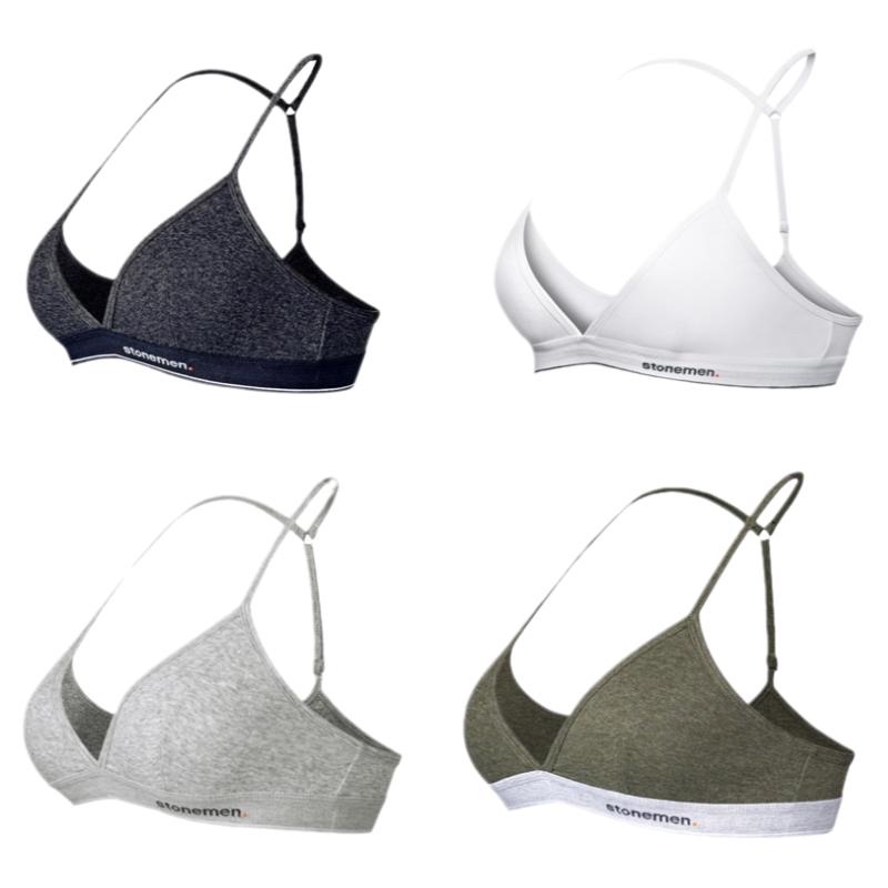 stonemen【源自澳洲】性感法式内衣女无钢圈美背三角杯文胸纯棉薄