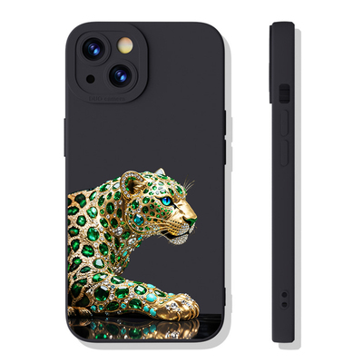 钻豹手机壳适用iPhone17pro max镜面苹果16pro金钱豹13赚爆OPPOReno14发财三星S25暴富华为P80VIVOOPPO小米15