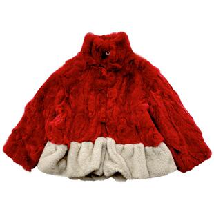 女童外套2025新款冬季年货真皮草宝宝獭兔毛冬装毛毛衣洋气童装潮