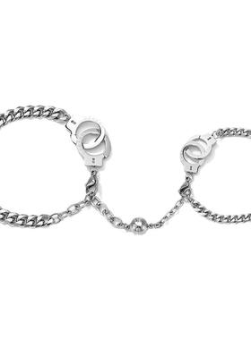 趣味刻字钛钢情侣手链