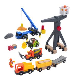 配件货物儿童木质轨道火车玩具套装男孩益智拼装积木3-6岁宝宝