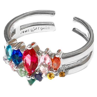 LosingBargain宝石戒指开口戒