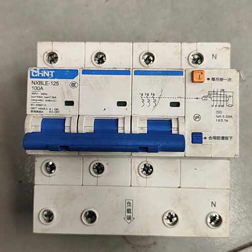 议价正泰NXBLE-125 100A漏电保护器，拆机件，3PN
