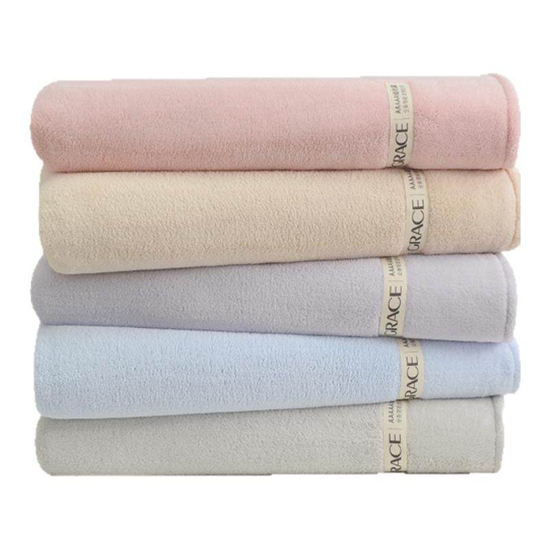 洁丽雅5A抑菌大浴巾女珊瑚绒亲肤柔软吸水不易掉毛成人洗浴洗澡巾
