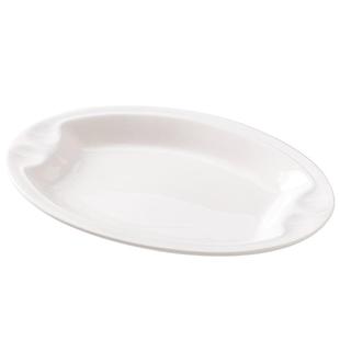 纯白陶瓷鱼盘异形盘单个家用高级感炖鱼盘鱼汤盘蒸鱼盘剁椒鱼头盘