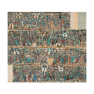 元 永乐宫壁画朝元图13版全图 绢布高清微喷长卷工笔人物国画定制