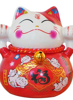 陶瓷小号招财猫喜糖罐储蓄罐公司年会周年庆婚礼创意可爱宴会礼品
