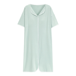 睡衣女夏季短袖宽松大码冰丝睡裙胖MM200斤真丝绸网纱性感家居服