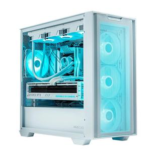 华硕A21追影系列主机DIY组装机i5-12490F/12600KF/14600KF/5070/RTX5070Ti/5060Ti天选显卡白色台式电脑镭射
