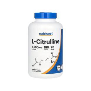 香港直邮Nutricost L-瓜氨酸 平衡营养促进健康1500mg180粒胶囊