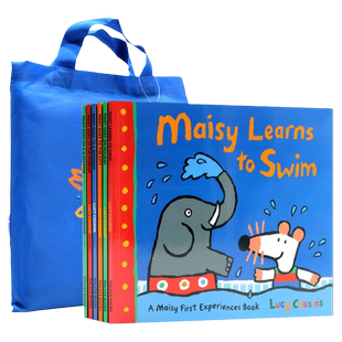 小鼠波波全套6册英文原版绘本 Maisy Swimbag goes camping廖彩杏书单推荐 送书包 儿童英语启蒙图画故事书