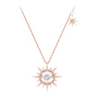 MONOLOGUE独白北纬三十度玛雅太阳花18K金钻石项链MU444情人节礼