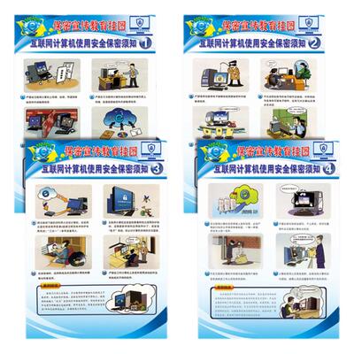 计算机使用安全保密须知宣传画