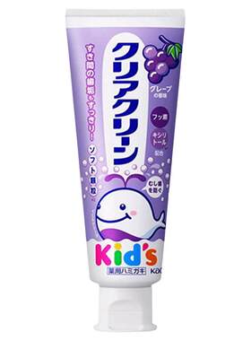 日本花王Clear Clean儿童牙膏水果味草莓幼儿园大童低氟亮白