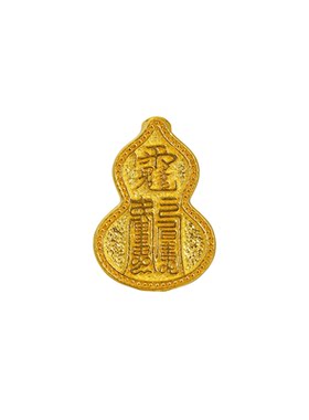 老克勒黄金古法葫芦金刚杵转运珠纯金足金999配饰隔珠配件送礼女