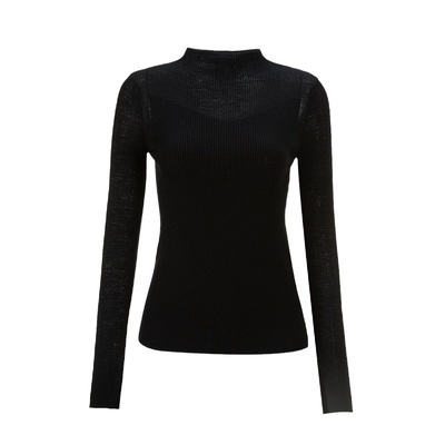 美丽诺羊毛亲肤舒适半高领打底衫