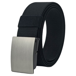 新款松紧弹力腰带加厚编织帆布皮带男女年轻人百搭休闲工装裤腰带