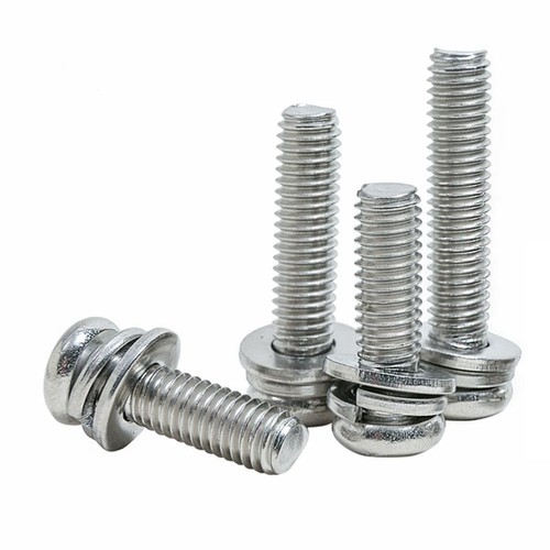 304不锈钢组丝圆头组合螺钉十字盘头三组合螺丝M2M2.5M3M4M5M6
