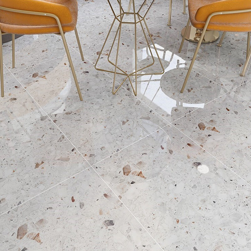 彩色亮光通体水磨石大板瓷砖客厅600x1200商铺地板砖厨卫墙砖