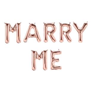 16寸英文MARRY ME求婚告白情人节铝膜气球婚庆装饰