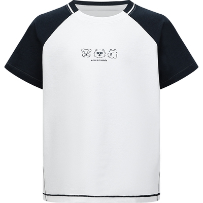 本来BENLAI男童抗菌凉感撞色插肩运动短袖T恤2026夏新款BTT460018