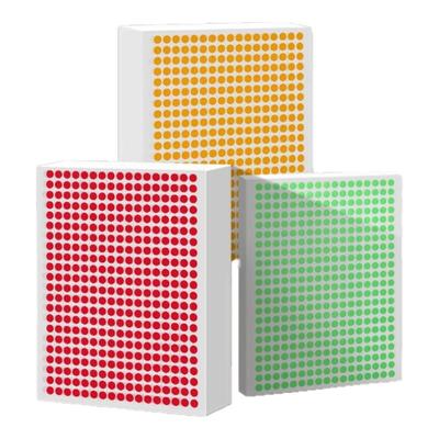 彩色圆点标签不干胶圆形标签贴纸