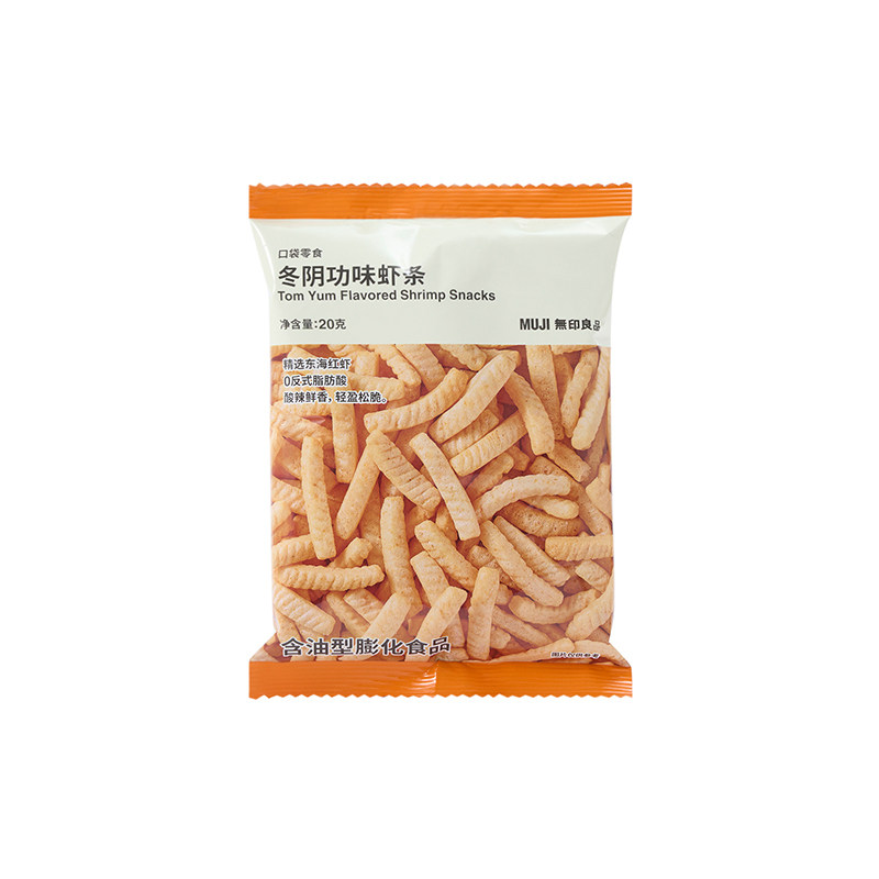MUJI无印良品冬阴功虾条茶点零食