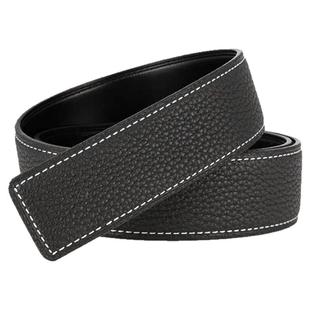 无头皮带男头层牛皮平滑扣3.8打眼不带头腰带女真皮3.0没头裤带条