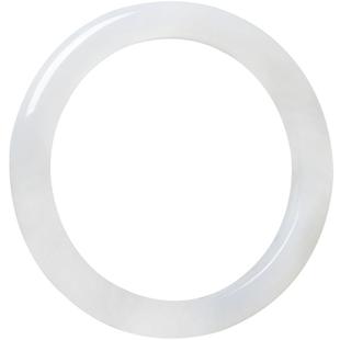 凤飞凰和田玉羊脂白玉手镯玉镯女少女细款圆条镯子天然玉石正品